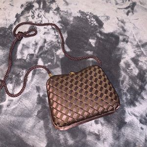Elan vintage brown sateen bag